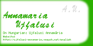 annamaria ujfalusi business card